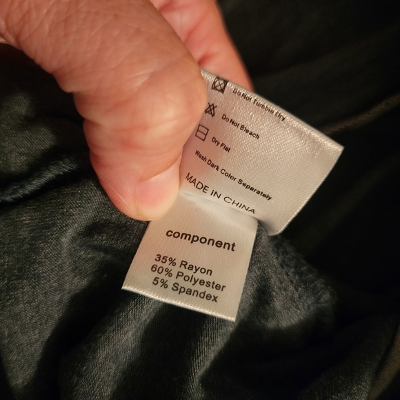 Bebonnie Diagonal Colorblock Green Gray Sweater Women's Large Pocket Casual EUC - Picture 7 of 7